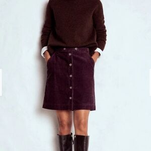 Boden Cecelia Cord Skirt Women's Size 6 Dark Purple NWT